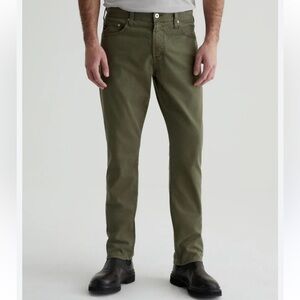 Ag Adriano Goldschmied The Everett Slim Striaght Pants Green 42 x 32 Men’s